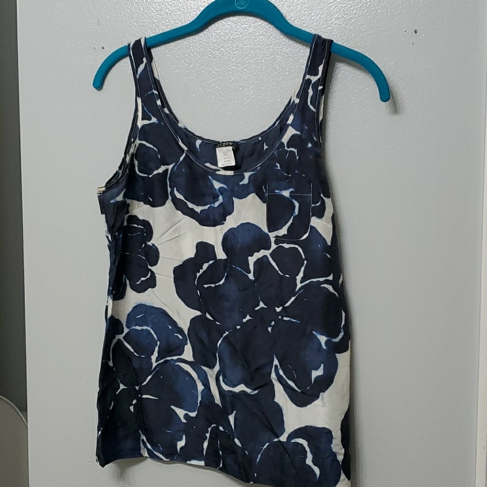 Blue flower print Tank top